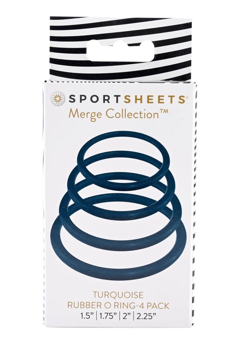 Sportsheets Rubber O-Rings (Coral) – Latex-Free Stretchy Cock Ring Set 4 Pack > Cock Ring > Sets