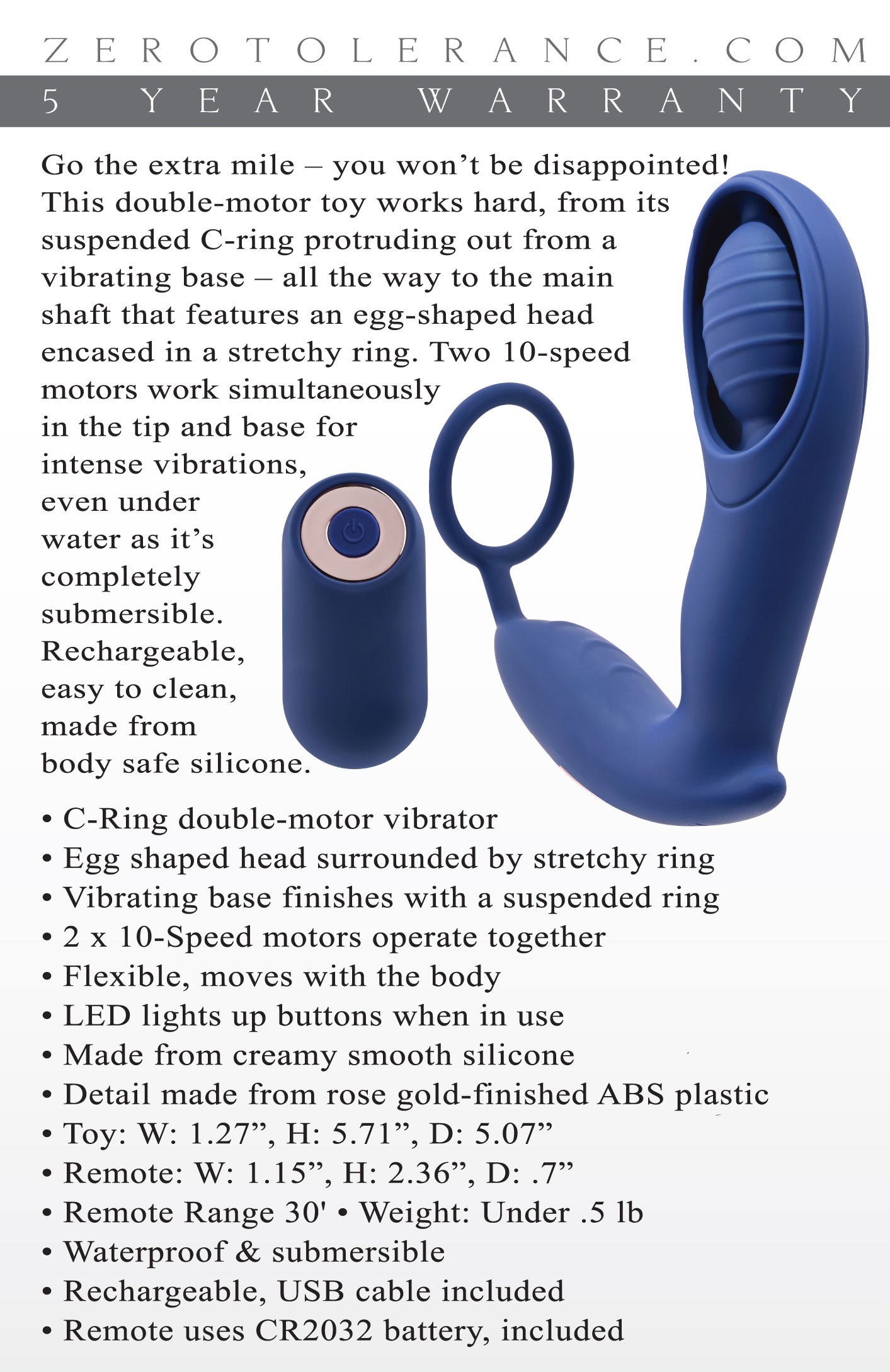 Zero Tolerance EXTRA MILE Prostate Massager 14.5cm > Anal Range > Prostate Plugs