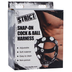 Snap-On Cock and Ball Harness Adjustable Male Pleasure Device > Cock Ring > Adjustable