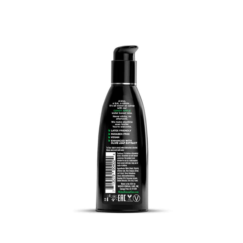 Wicked Aqua Candy Apple Lubricant 60ml - Candy Apple Flavor > Lube > Flavoured