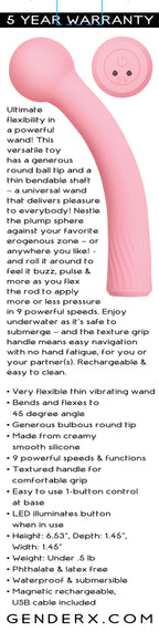 Gender X Flexi Wand – USB Rechargeable 16.6 cm Vibrator > Vibrators > Standard Vibrators