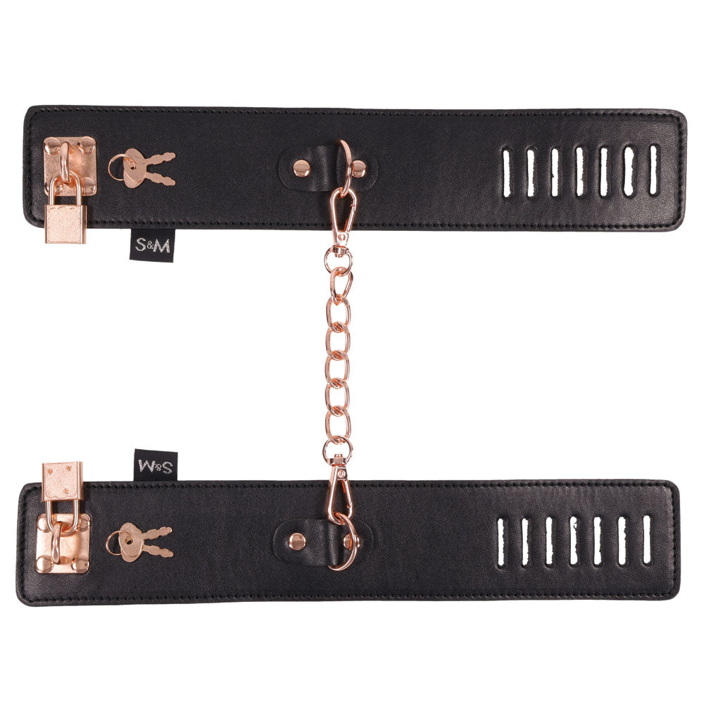Sex & Mischief Brat Locking Cuffs - Rose Gold Hand Cuffs > Bondage Gear > Restraints