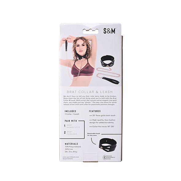 Sex and Mischief Brat Collar and Leash Black Restraint > Bondage Gear > Collars & Leashes