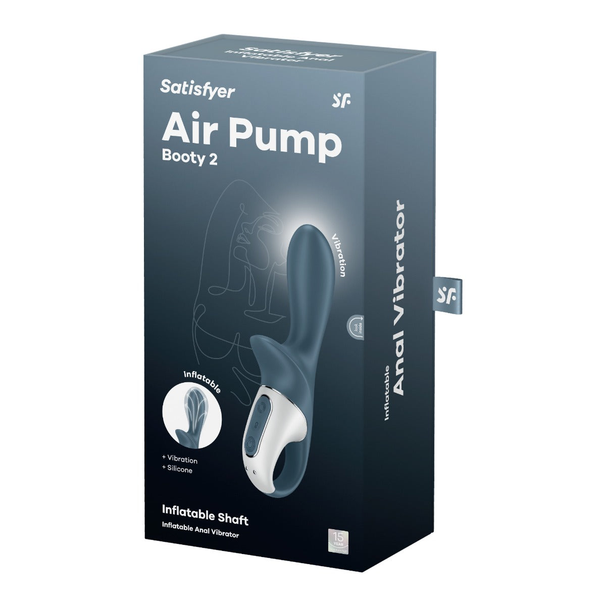 Satisfyer Air Pump Booty 2 Dark Grey Inflatable Anal Toy > Anal Range > Tunnel and Stretchers