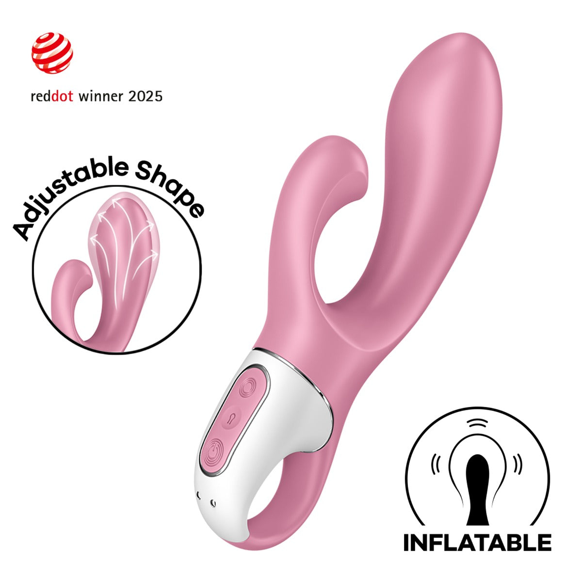 Satisfyer Air Pump Bunny 2 Inflatable Vibrator 15mm Silicone Rechargeable > Vibrators > Ladies > Rabbit Multi