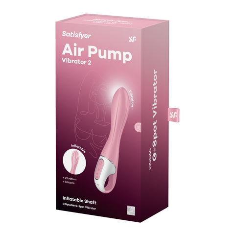 Satisfyer Air Pump Vibrator 2 (Light Red) – Inflatable Shaft Vibrator > Vibrators > Standard Vibrators
