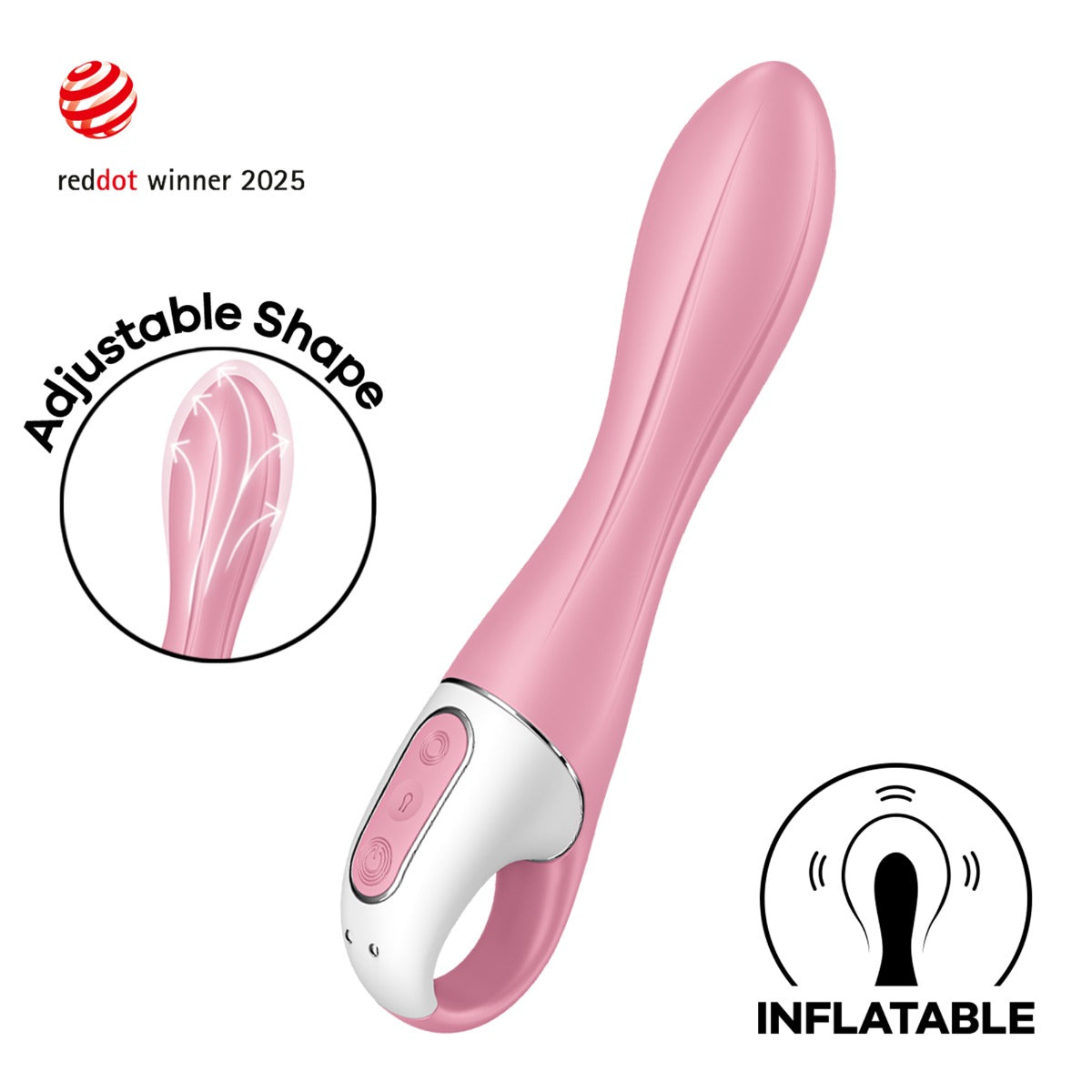 Satisfyer Air Pump Vibrator 2 (Light Red) – Inflatable Shaft Vibrator > Vibrators > Standard Vibrators