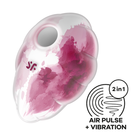 Satisfyer Cloud Dancer Red Compact Silicone Vibrator > Sex Toys For Ladies > Air Pulsation