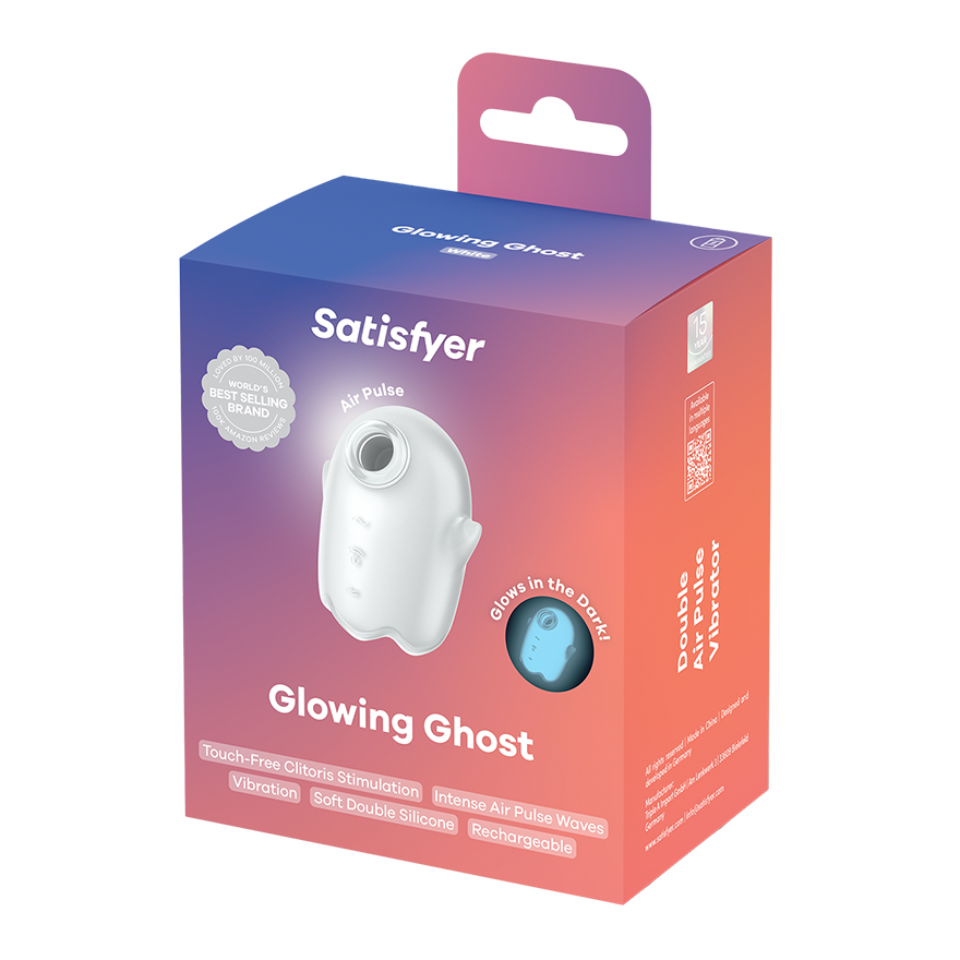 Satisfyer Glowing Ghost Rechargeable Silicone Pleasure Toy Vibrator > Sex Toys For Ladies > Air Pulsation