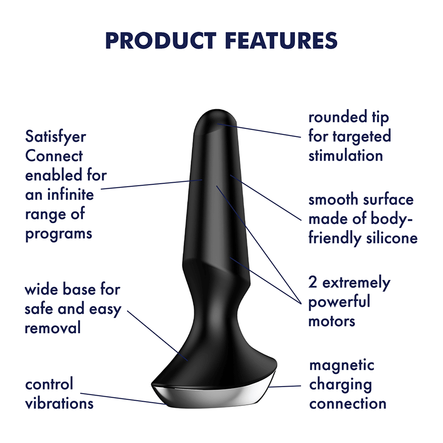 Satisfyer Plug-Ilicious 2 5.3 Inch Ergonomic Anal Vibrator Secondary image
