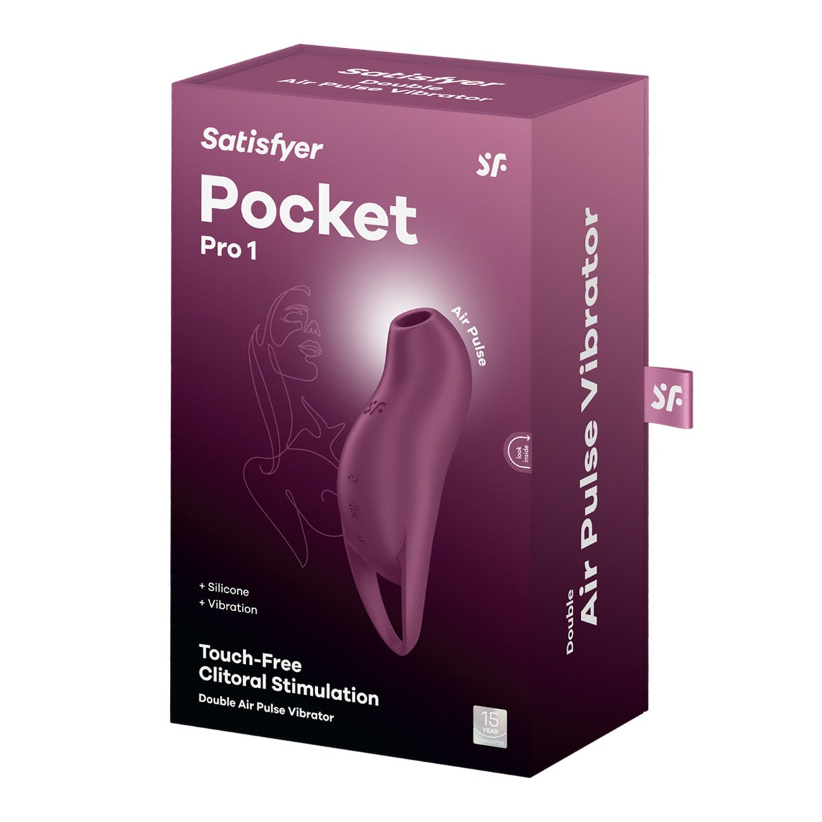 Pocket Pro 1 Air Pulse Vibrator Compact Size Silicone Rechargeable Vibrator > Sex Toys For Ladies > Air Pulsation