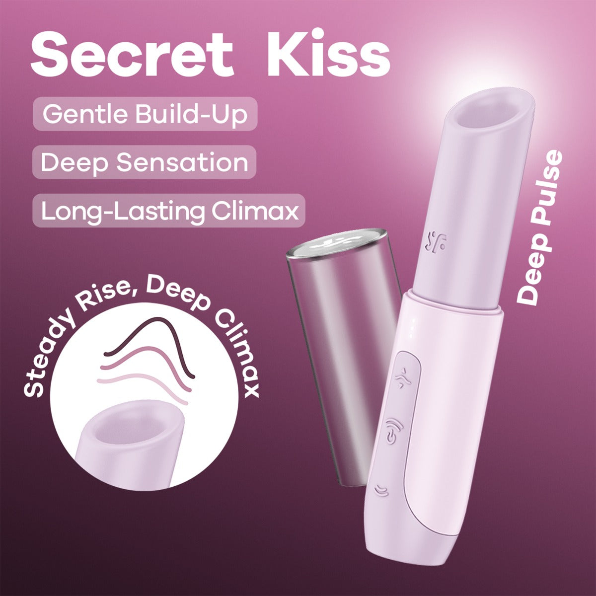 Satisfyer Secret Kiss Mini Clitoral Massager for Travel > Sex Toys For Ladies > Air Pulsation