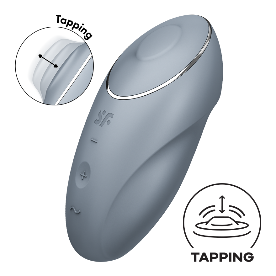 Satisfyer Tap and Climax 1 Lay-On Vibrator Blue