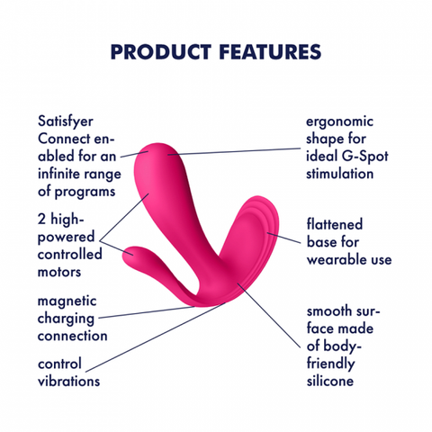 Satisfyer Top Secret Wearable Vibrator in Pink > Sex Toys For Ladies > Panty Vibes