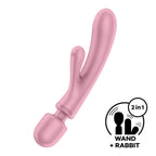 Satisfyer Triple Lover Waterproof Rechargeable Couples Vibrator > Vibrators > Ladies > Rabbit Multi
