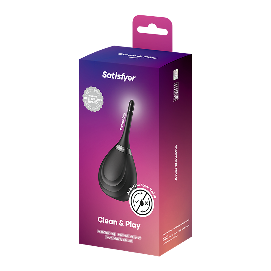 Satisfyer Clean & Play – 2 In 1 Anal Douche With Two Nozzles > Essentials > Douches