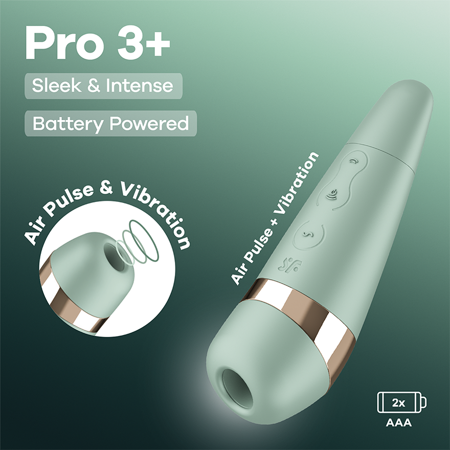 Satisfyer Pro 3+ Battery Operated Clitoral Stimulator > Sex Toys For Ladies > Clitoral Vibrators and Stimulators