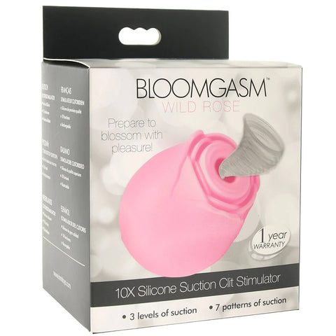 10X Wild Rose Silicone Suction Stimulator Pink Rose Stimulators