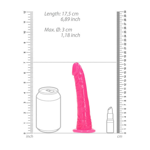REALROCK 15.5 cm Slim Glow in the Dark Neon - (6'') Dong DONGS