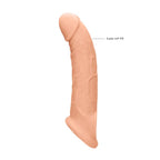 REALROCK Realistic Penis Extender with Rings 22.9 cm Sleeve Penis Sleeve > Sex Toys For Men > Penis Sleeves