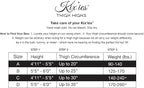 Kix'ies Kaylee - Black Shimmer Thigh-High Stockings - Size A/B/C/D
