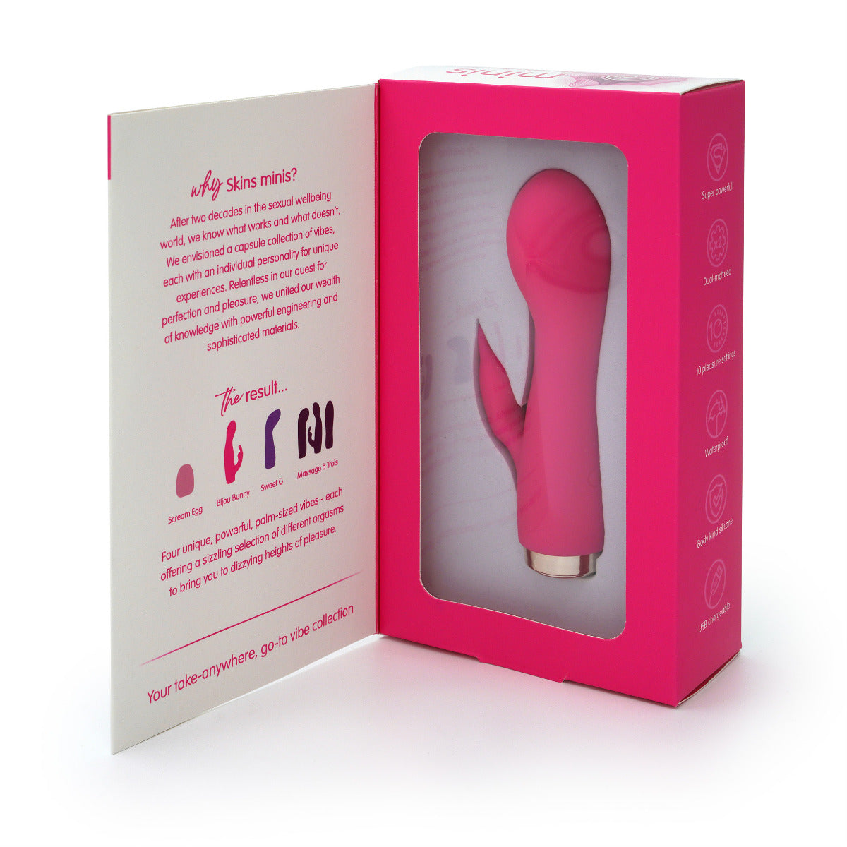 Skins Minis The Bijou Bunny Mini Vibrator 4 Inches – Mini Vibrator > Vibrators > Ladies > Rabbit