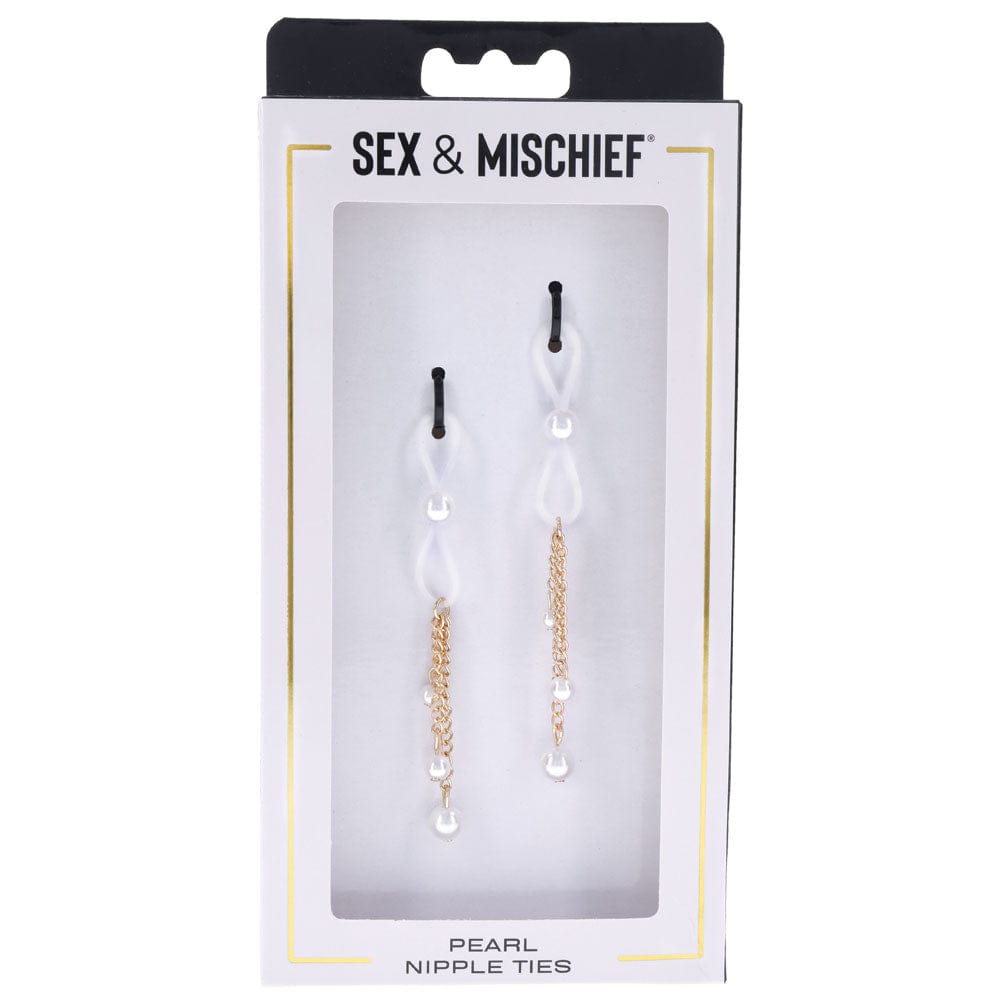 Sex & Mischief Pearl Nipple Ties – Elegant Nipple Accessory > Sex Toys > Nipple Clips
