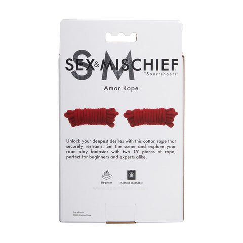 Sex & Mischief Amor Rope 9 Metres Cotton Soft Restraint Bondage Rope > Bondage Gear > Rope