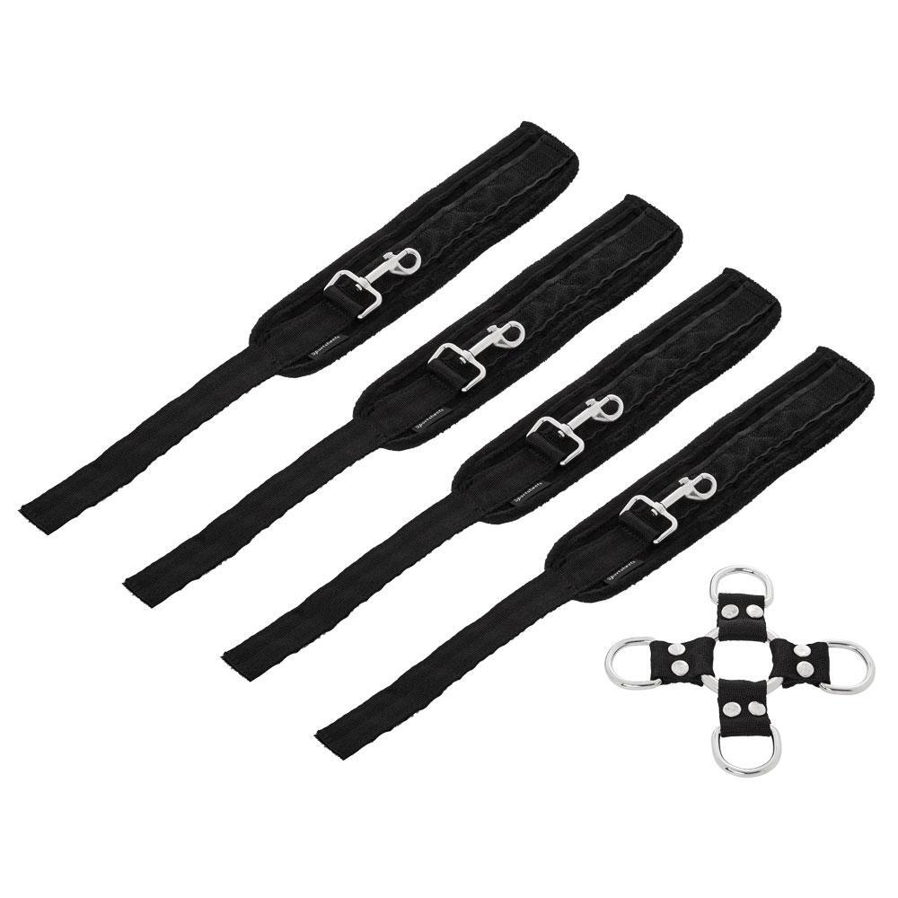 SportSheets 5 Piece Hog Tie and Cuff Set – Steel O-Ring Bondage Restraint Set Secondary image