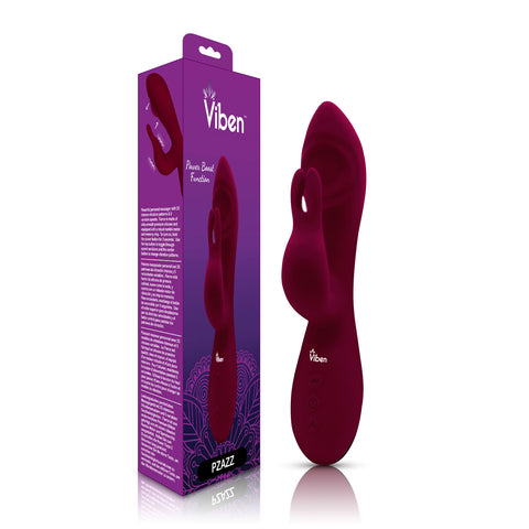Viben Pzazz Rechargeable Thumping Rabbit Ruby VIBRATORS-RABBIT