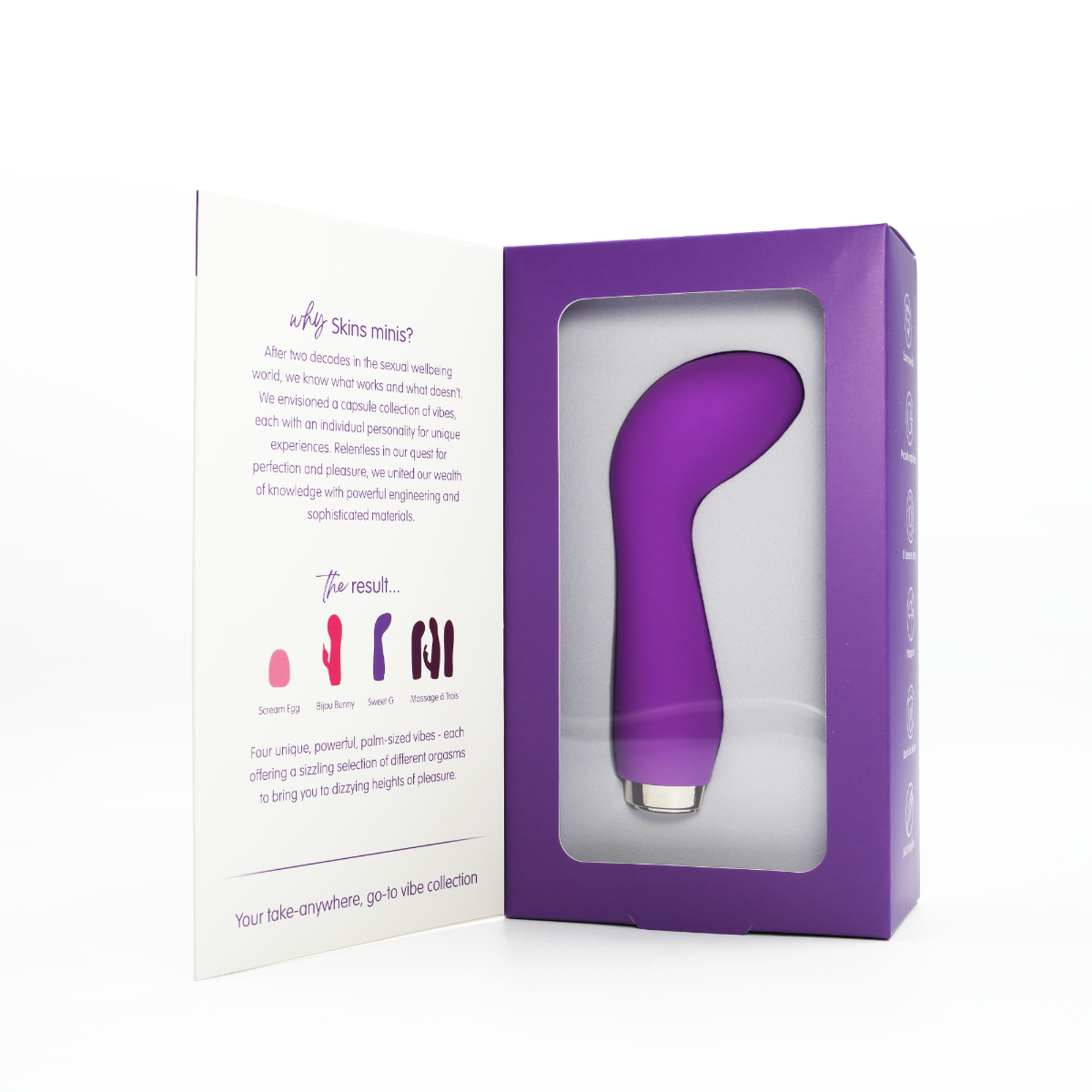 Skins Minis The Sweet G Compact Rechargeable Curved G-Spot Vibrator Travel Size > Sex Toys For Ladies > G-Spot Vibrators