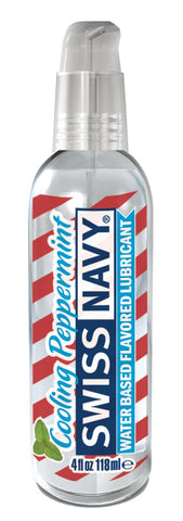 Swiss Navy Cooling Peppermint Lubricant 4oz/118ml Bottle Flavoured Lube