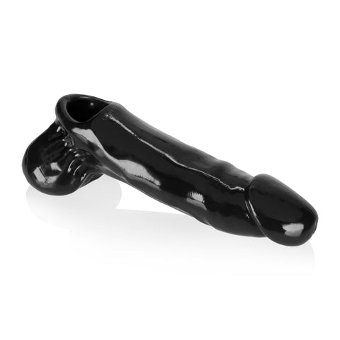 Daddy Cocksheath with Balls Black 10 Inch > Sex Toys For Men > Penis Sleeves