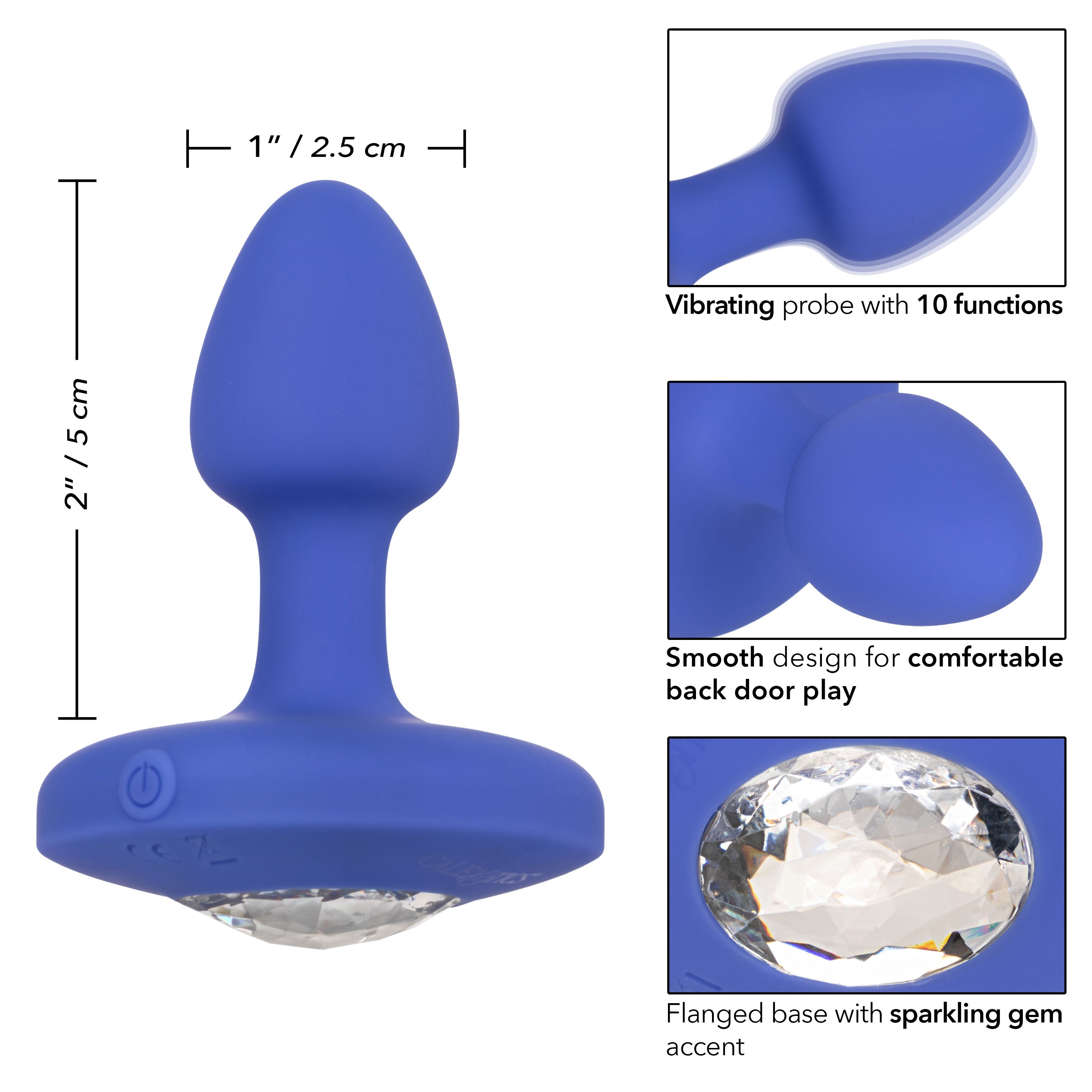 Cheeky Gems Small Rechargeable Vibrating Probe – Flexible Silicone Vibrator > Anal Range > Vibrating Butt Plugs