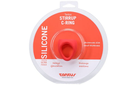Stirrup Silicone Cock Ring in Crimson COCK RINGS