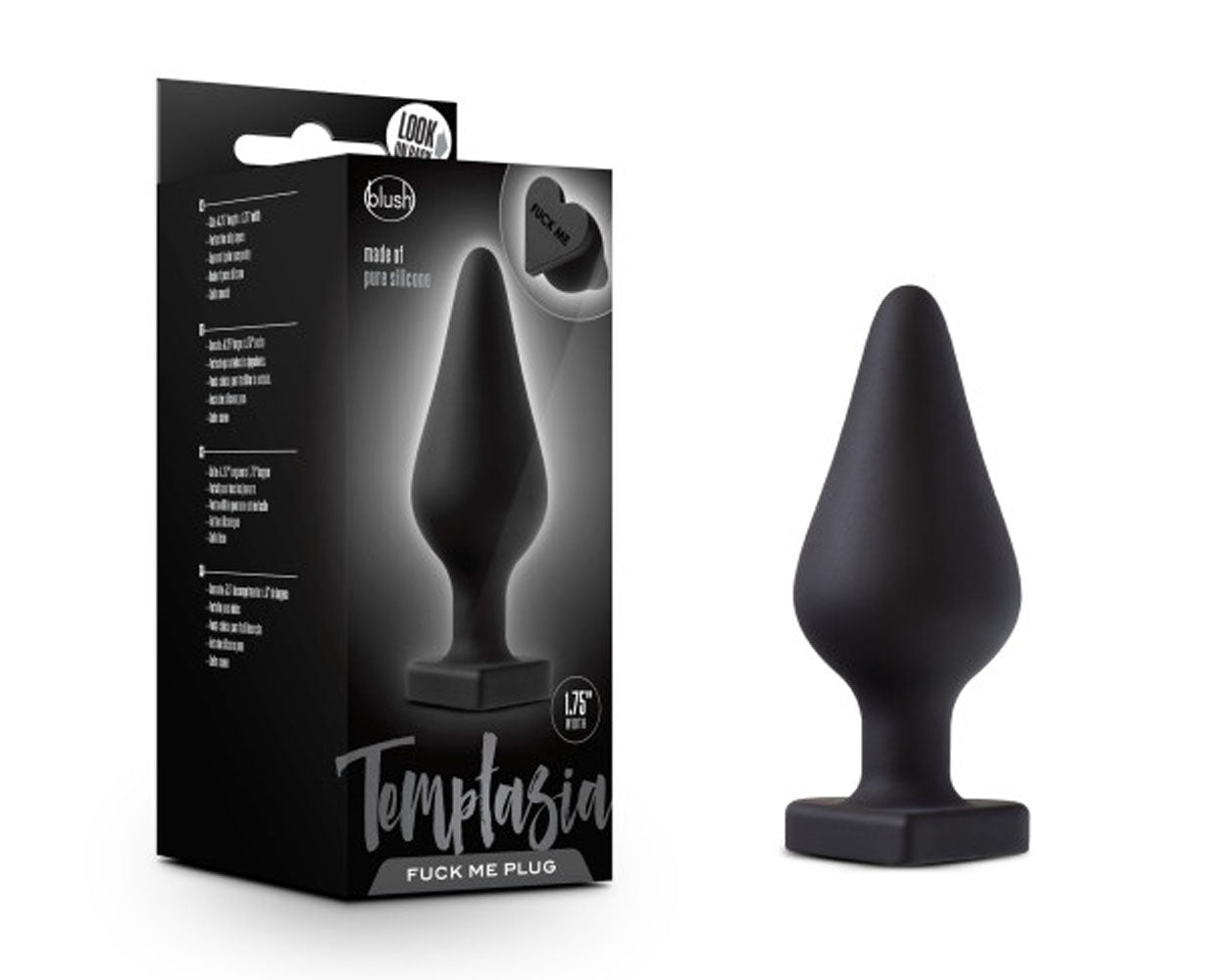 Temptasia Heart-Shaped Butt Plug Black > Anal Range > Butt Plugs