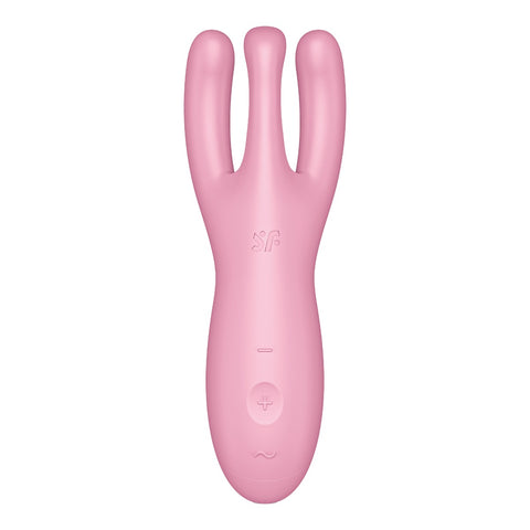 Satisfyer Threesome 4 Connect (Pink) – App-Controlled Flexible Clitoral and Labia Vibrator > Sex Toys > Couples Toys