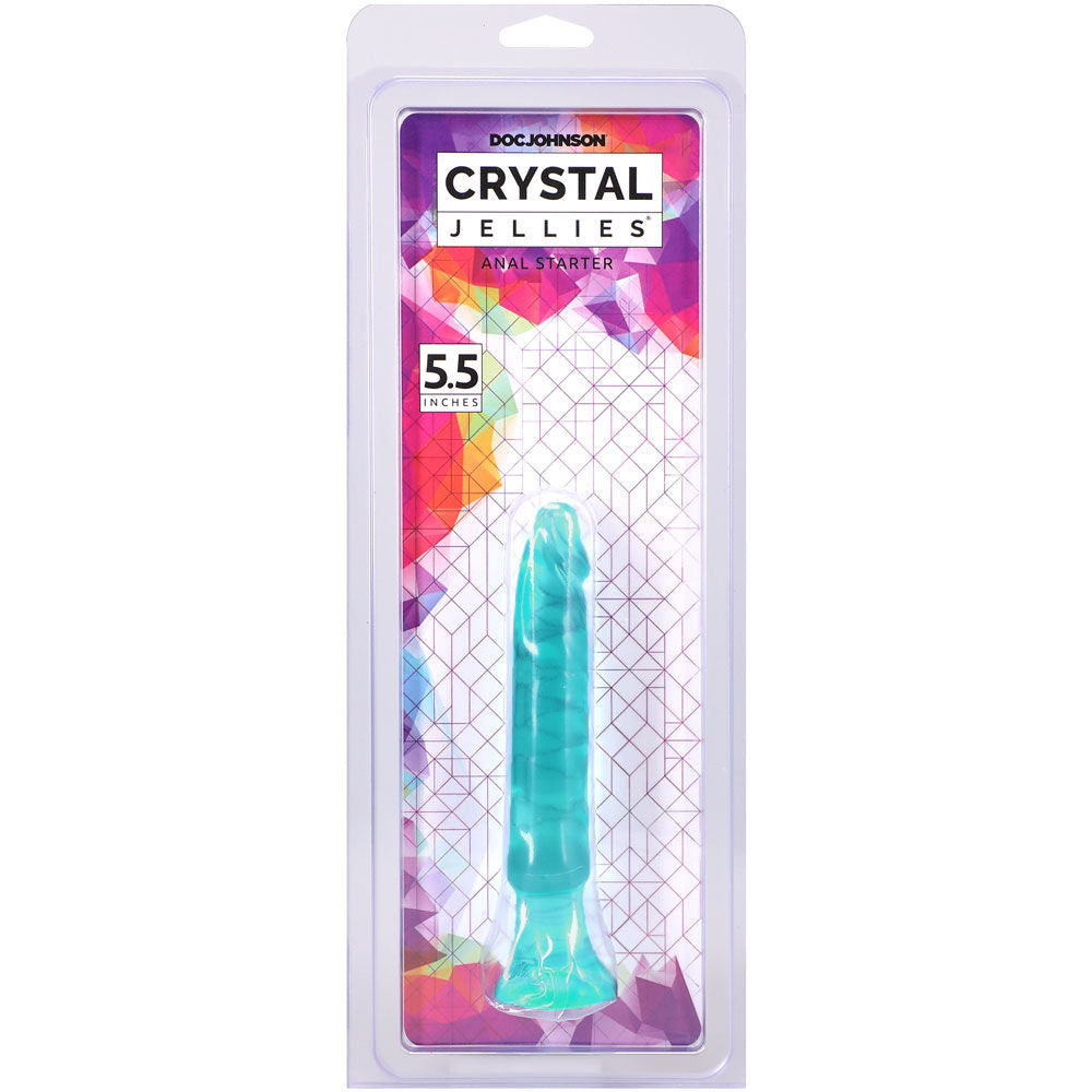 Doc Johnson Crystal Jellies (Teal) – Anal Starter Butt Plug - 6 Inch Secondary image