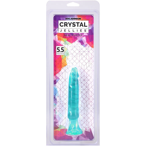 Doc Johnson Crystal Jellies (Teal) – Anal Starter Butt Plug - 6 Inch > Anal Range > Butt Plugs