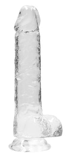 REALROCK Crystal Clear 8 Inch Realistic Dildo with Balls – Body-Safe TPE Dildo Clear > Dildos > Realistic Dildos