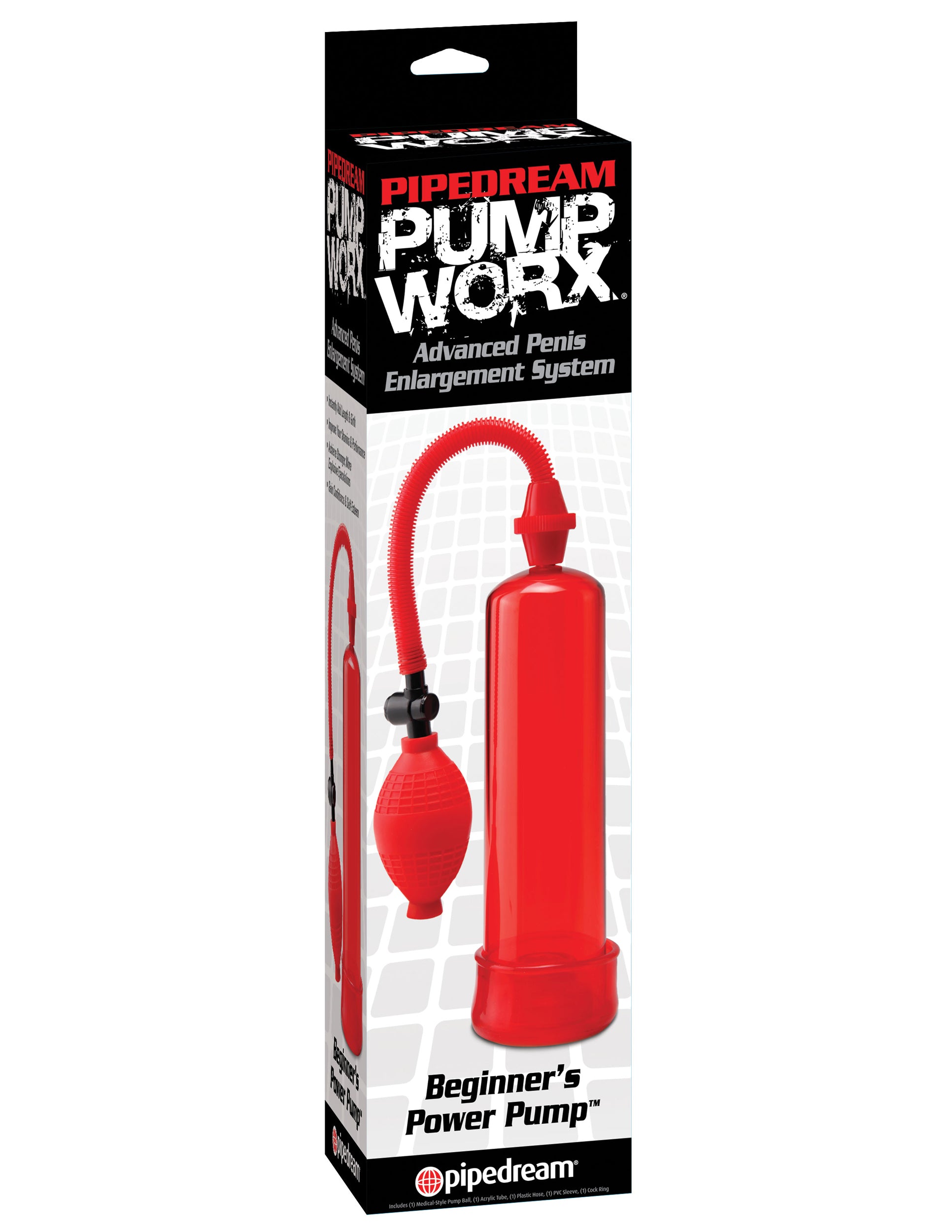 Pump Worx Beginner Power Pump for Male Enhancement and Confidence Red Pumps