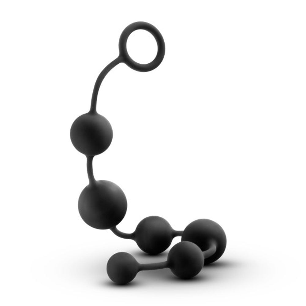 Platinum Silicone Large Black Anal Beads - 16 Inch > Anal Range > Oversized Anal Toys Main image