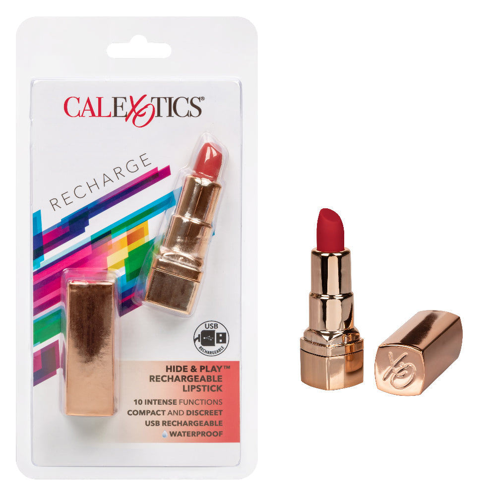 Hide and Play Lipstick Mini Vibrator – Waterproof Rechargeable Massager > Vibrators > Mini Vibrators