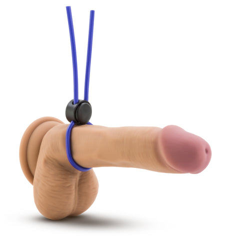 Stay Hard Silicone Loop Cock Ring in Blue COCK RINGS