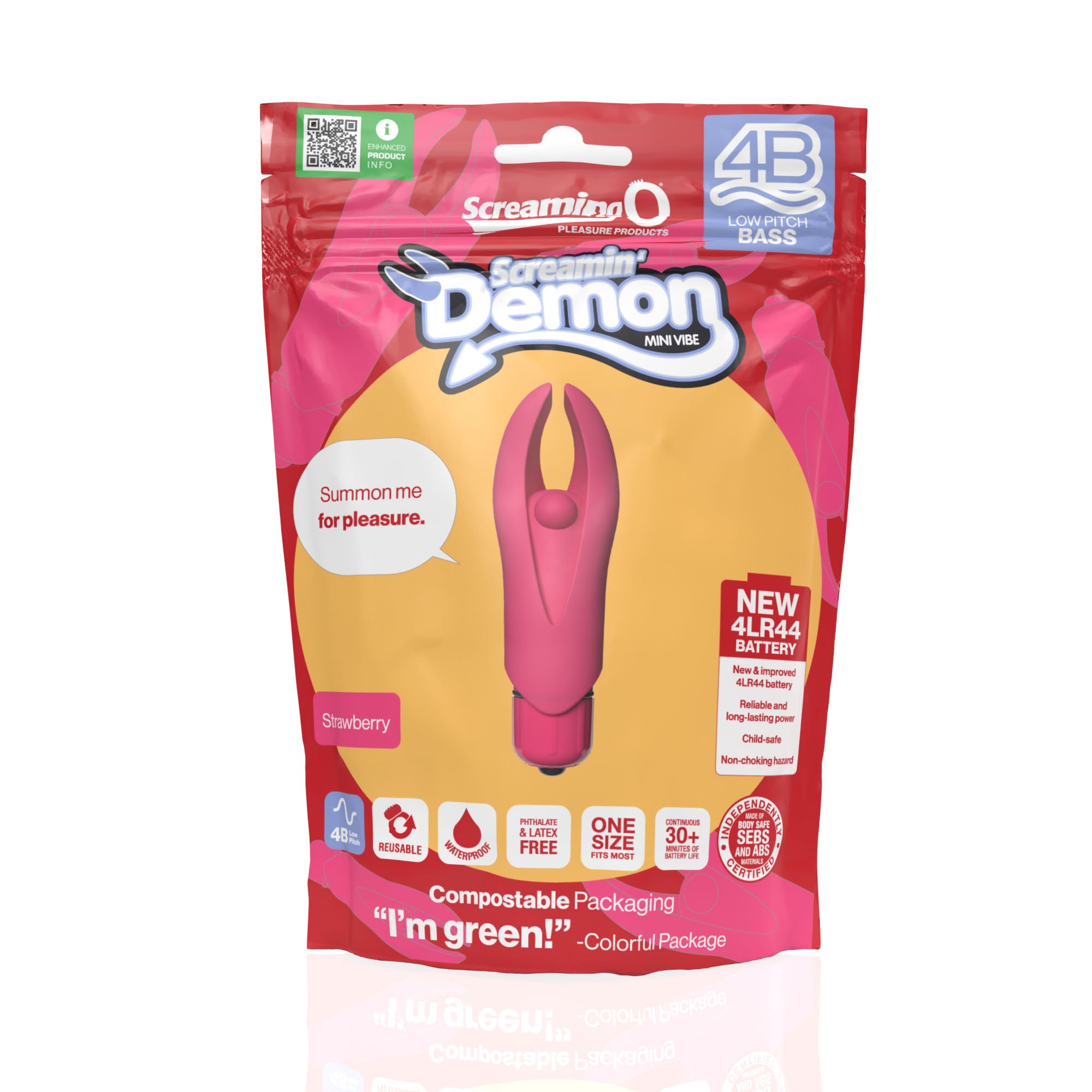 Demon 4B Low Pitch Bass – Deep-Rumbling 5-Speed Vibrator with Silicone Horns > Vibrators > Mini Vibrators