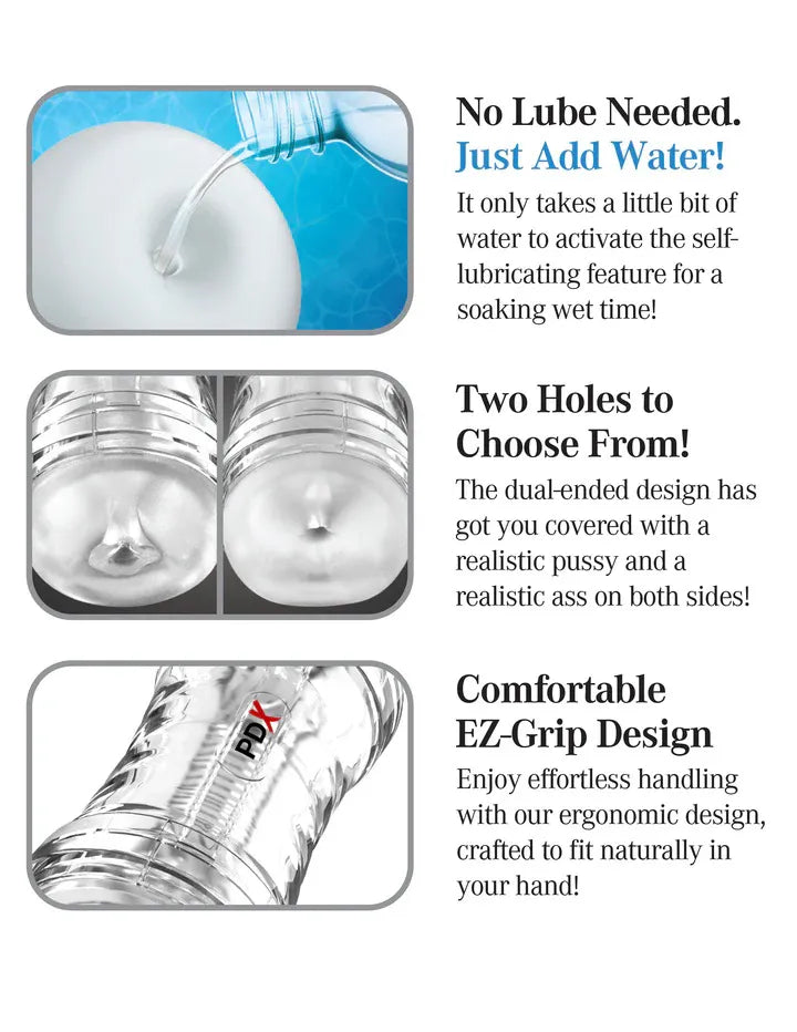 Pdx Extreme Wet Pussies Super Flip – Self-Lubricating Dual-Ended Stroker > Sex Toys For Men > Masturbators > Manual