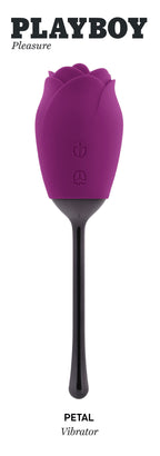 Playboy Pleasure PETAL Vibrator with Tongue-Flicking Head > Sex Toys For Ladies > Rose Stimulators