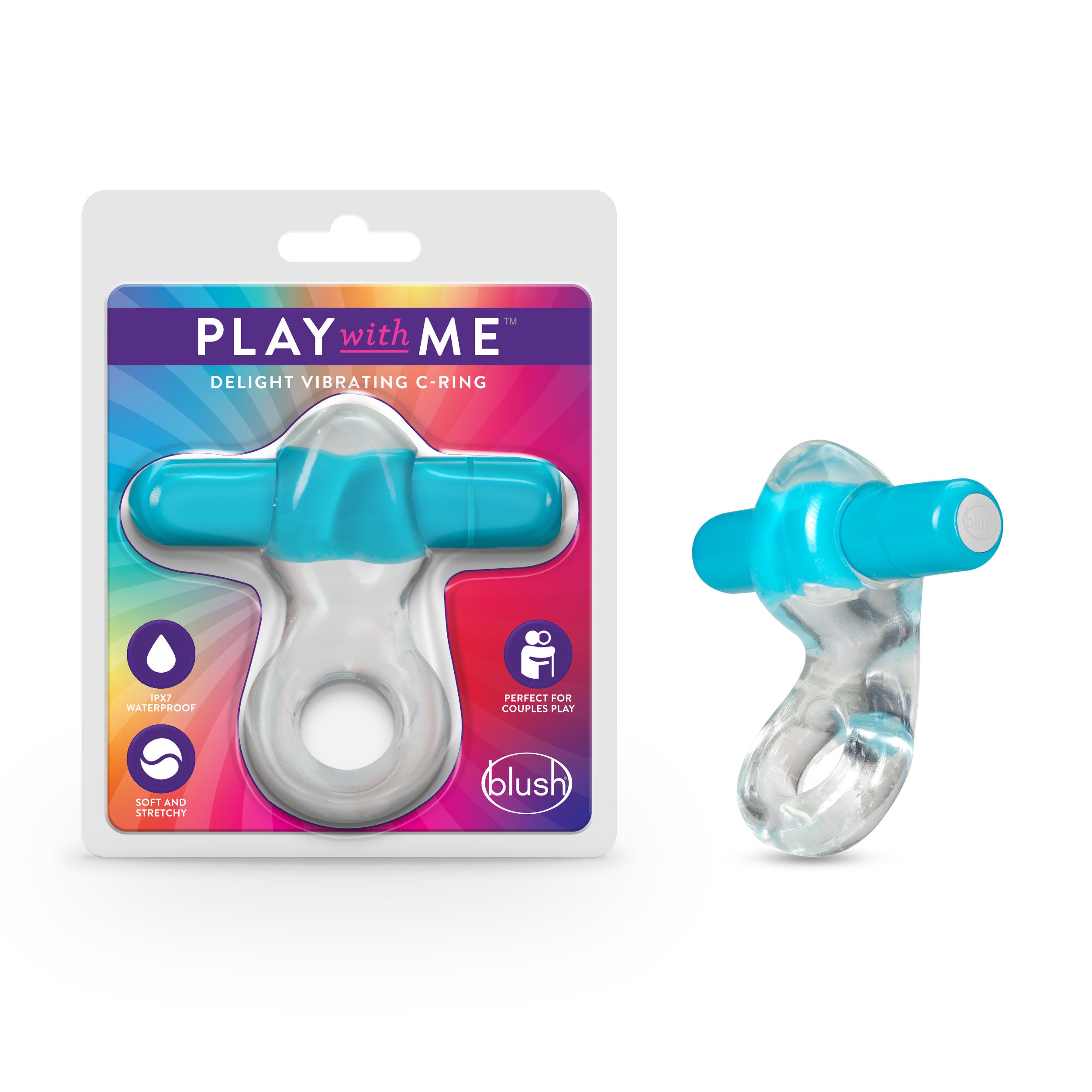Play With Me Vibrating Cock Ring Blue for Enhanced Pleasure Cock Rings Vibrating