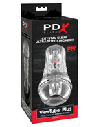 Pdx Elite Viewtube Plus (Clear) – See-Thru Stroker Clear > Sex Toys For Men > Masturbators > Manual
