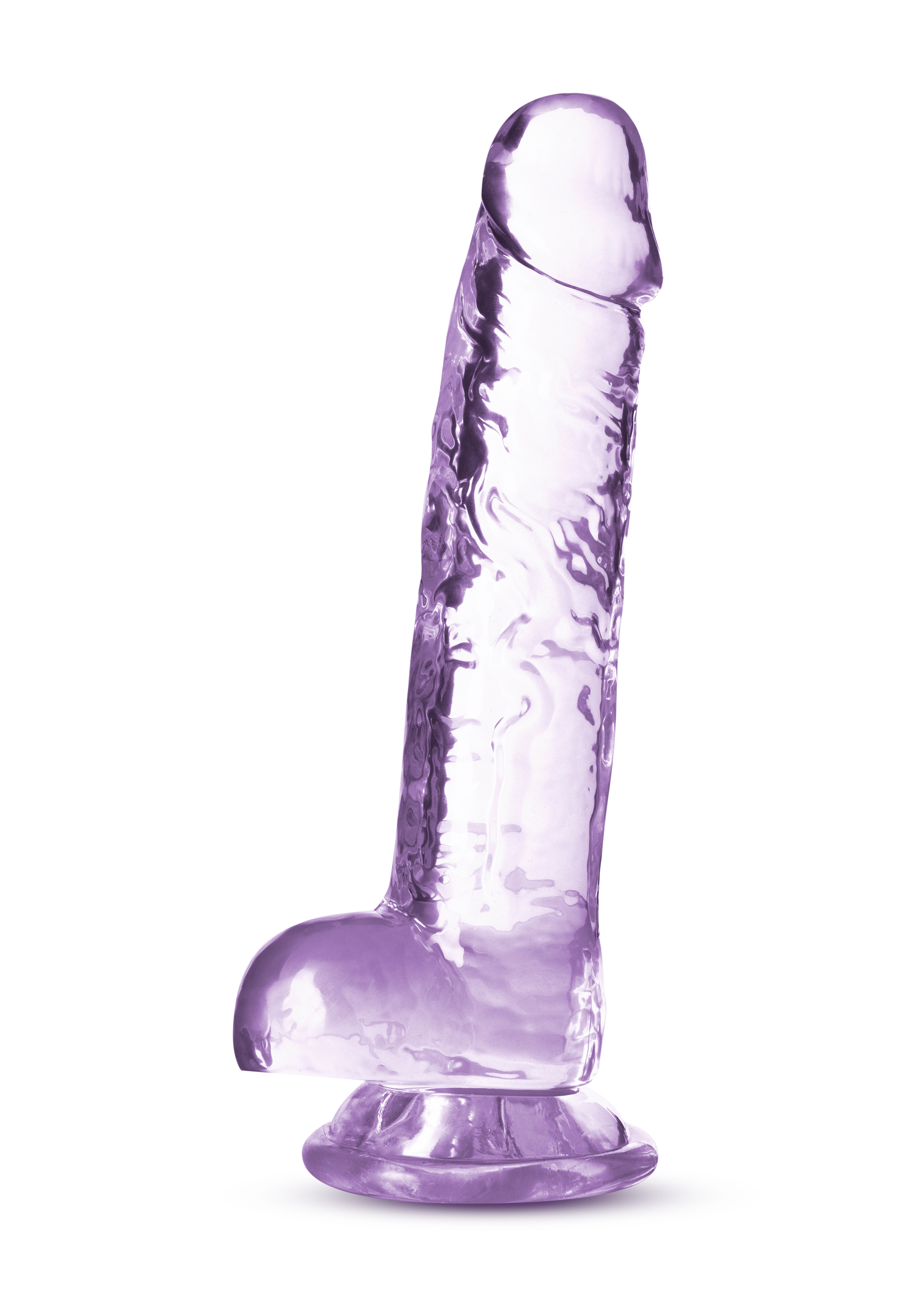 Naturally Yours 7 Inch Crystaline Dildo Amethyst Purple DONGS